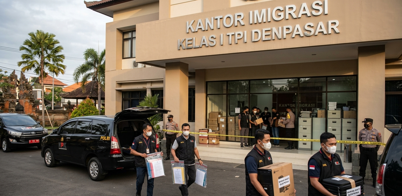 Tinjau Kasus Penelusuran Aset, Penyidik KPK Geledah Kantor Imigrasi Kelas I TPI Denpasar