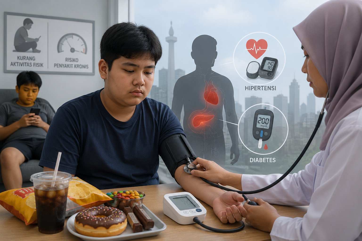 Dinas Kesehatan Kota Bekasi Temukan Sejumlah Remaja Usia 10 hingga 15 Tahun Mengidap Hipertensi dan Diabetes Akibat Pola Makan Tinggi Gula dan Kurang Aktivitas Fisik