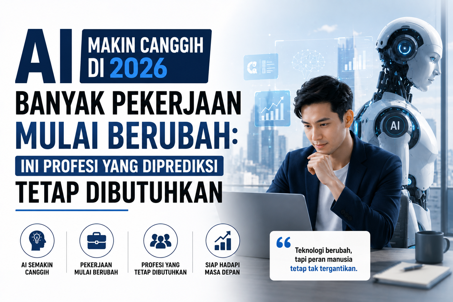 AI Makin Canggih di 2026, Banyak Pekerjaan Mulai Berubah: Ini Profesi yang Diprediksi Tetap Dibutuhkan