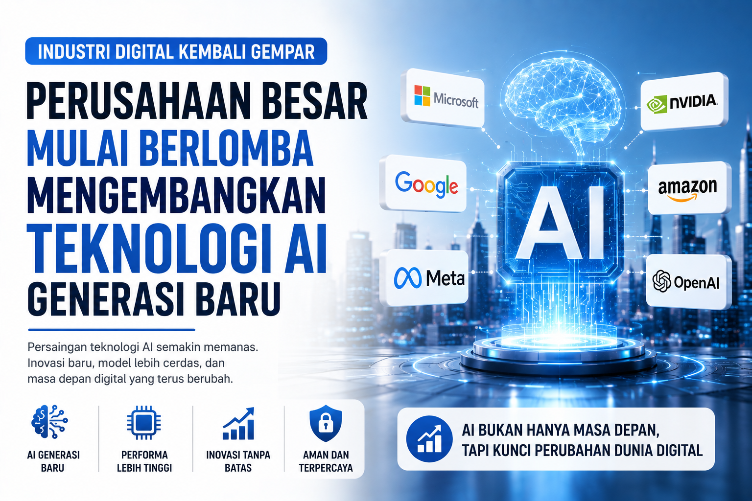 Industri Digital Kembali Gempar, Perusahaan Besar Mulai Berlomba Mengembangkan Teknologi AI Generasi Baru