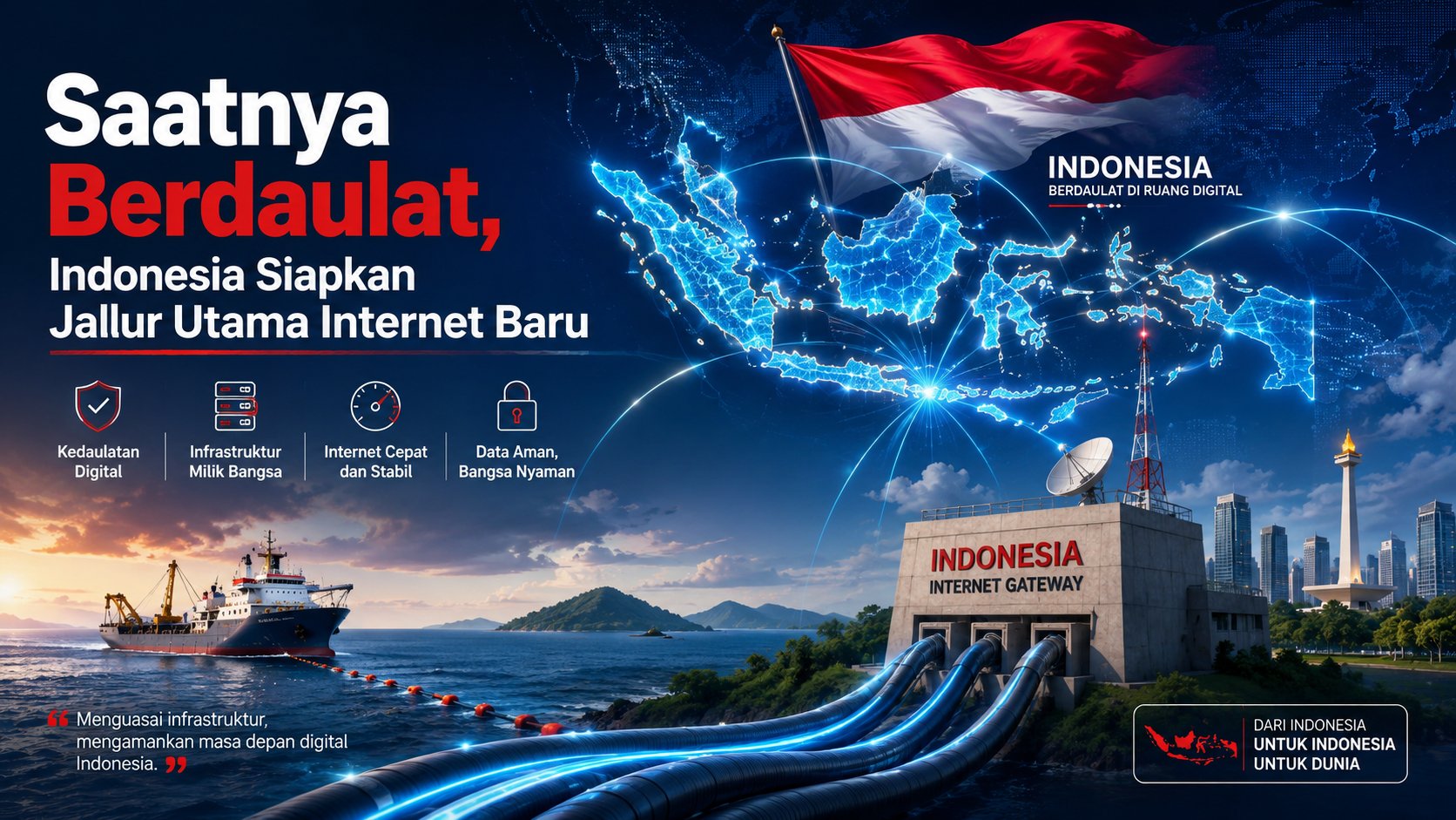 Saatnya Berdaulat, Indonesia Siapkan Jalur Utama Internet Baru