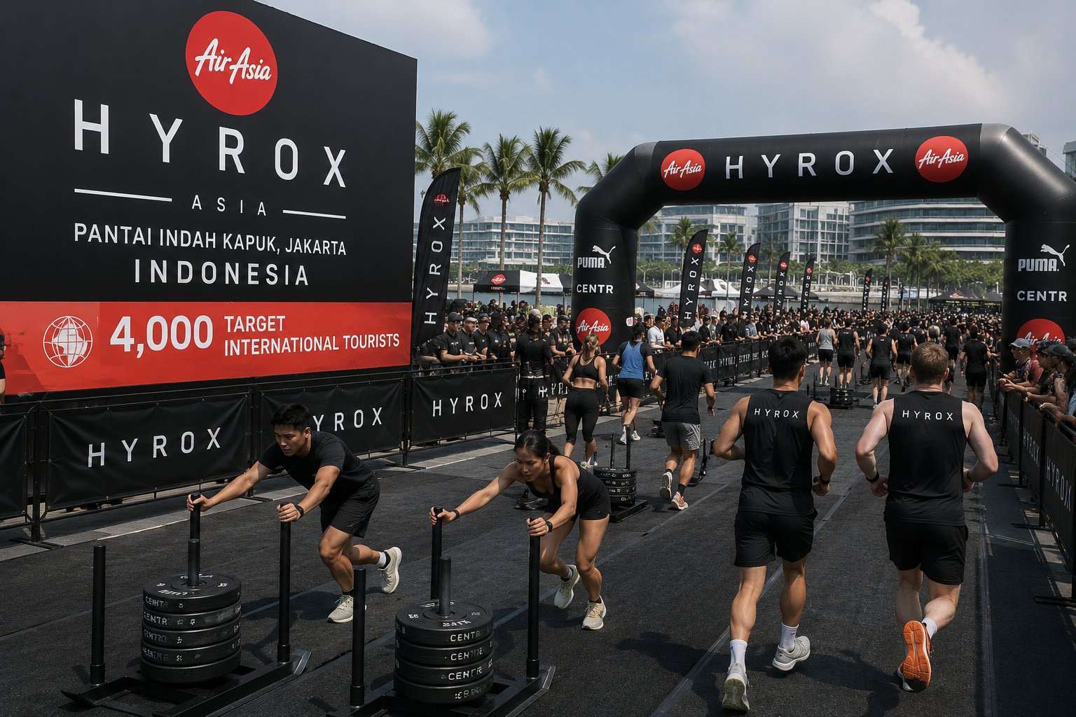 Kompetisi Kebugaran AirAsia HYROX Digelar di Pantai Indah Kapuk, Targetkan 4.000 Wisatawan Mancanegara