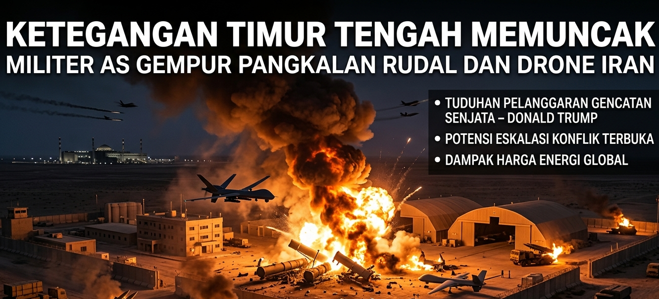 Ketegangan Timur Tengah Memuncak Donald Trump Tuduh Iran Langgar Gencatan Senjata, Militer AS Gempur Pangkalan Rudal dan Drone