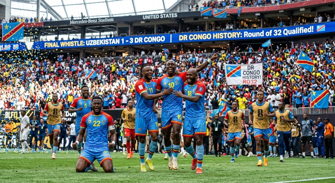 Comeback Dramatis! DR Kongo Ukir Sejarah Lolos ke Babak 32 Besar Piala Dunia 2026