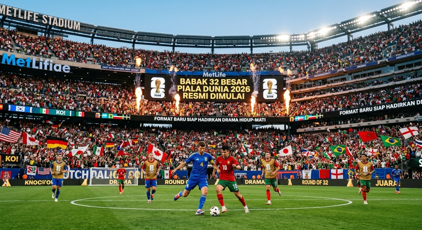 Babak 32 Besar Piala Dunia 2026 Resmi Dimulai, Format Baru Siap Hadirkan Drama Hidup-Mati