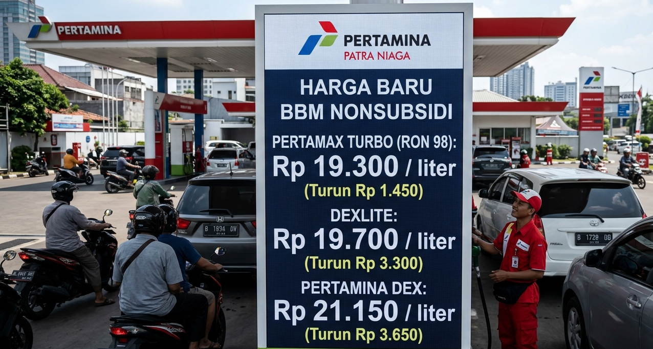 Kabar Baik dari SPBU Pertamina Resmi Turunkan Harga BBM Nonsubsidi Mulai Hari Ini, Ini Rincian Lengkapnya!