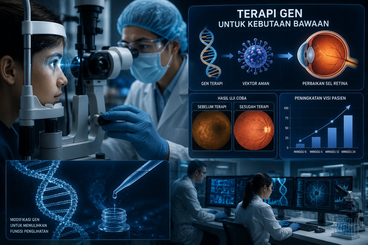 Lompatan Besar Medis, Ilmuwan Berhasil Uji Coba Terapi Gen untuk Atasi Kebutaan Bawaan