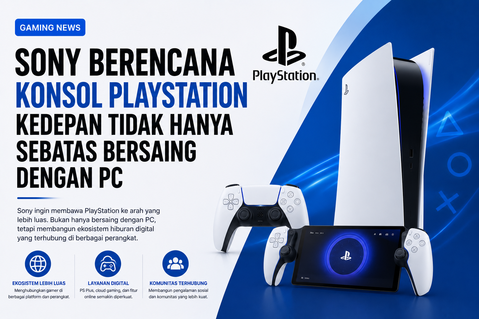Sony Berencana Konsol PlayStation ke Depan Tidak Hanya Sebatas Bersaing dengan PC