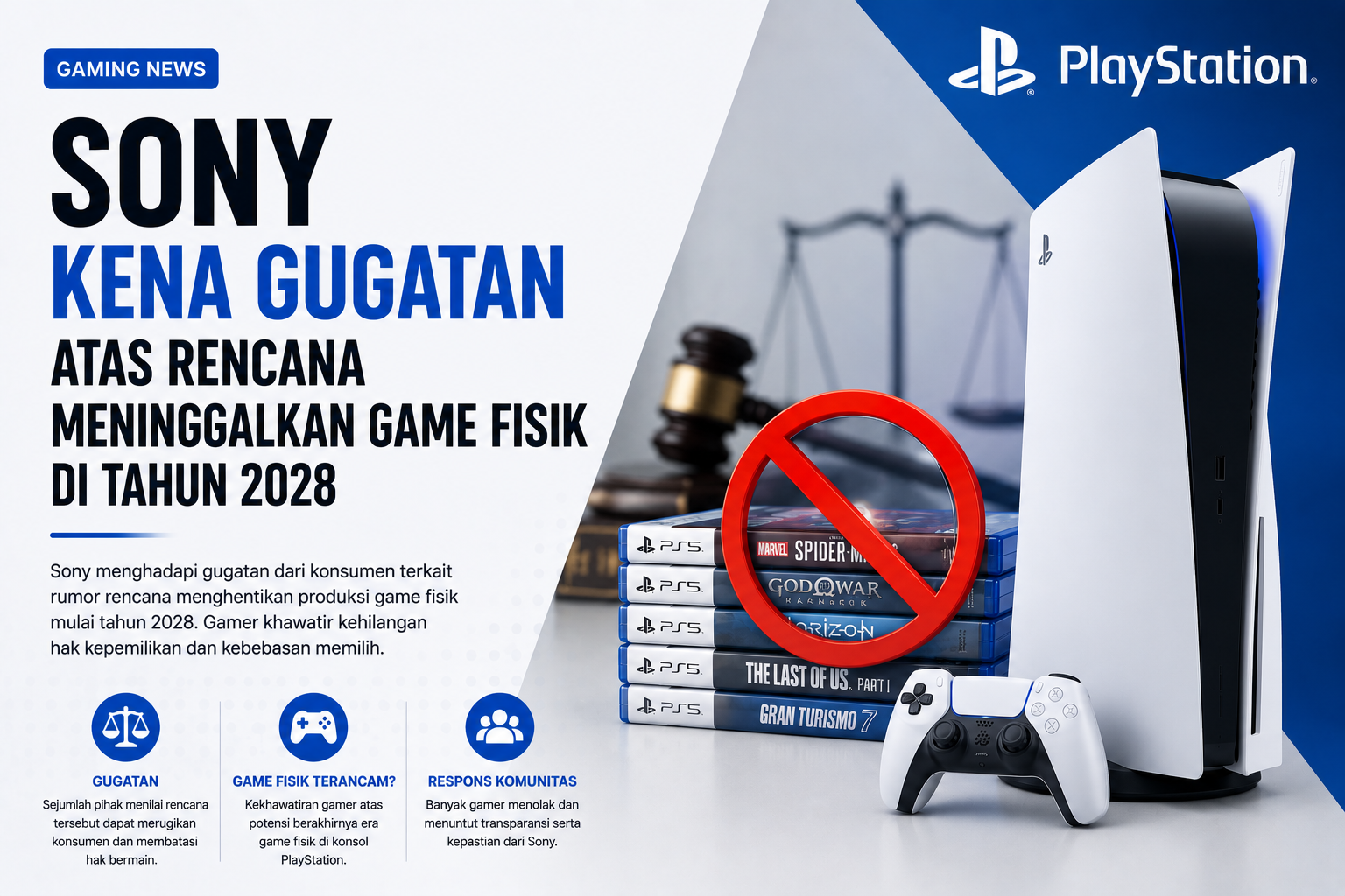 Sony Kena Gugatan Atas Rencana Meninggalkan Game Fisik di Tahun 2028