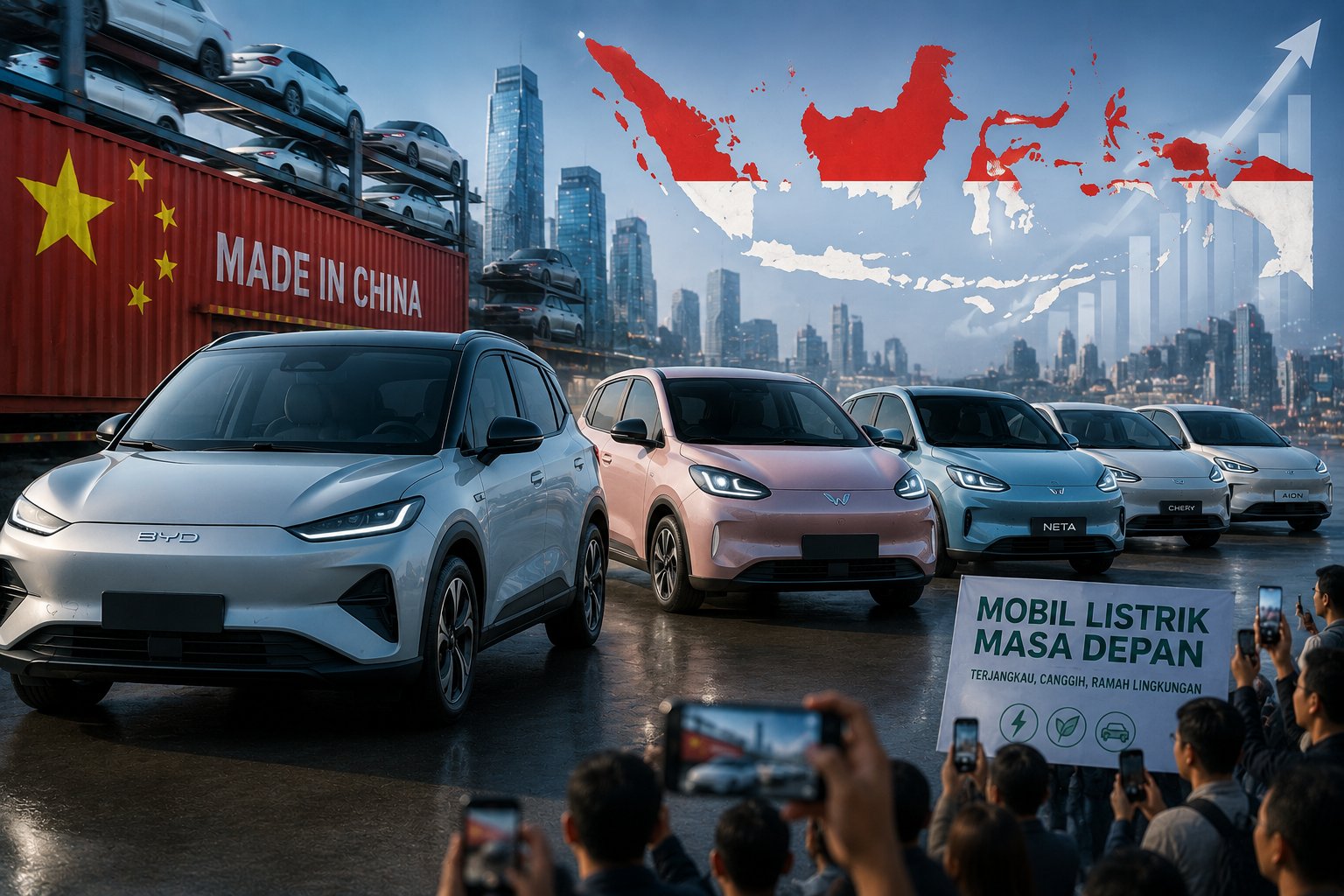 Gempuran Mobil Listrik Murah Asal Tiongkok Kuasai Pasar Otomotif Indonesia Tahun 2026