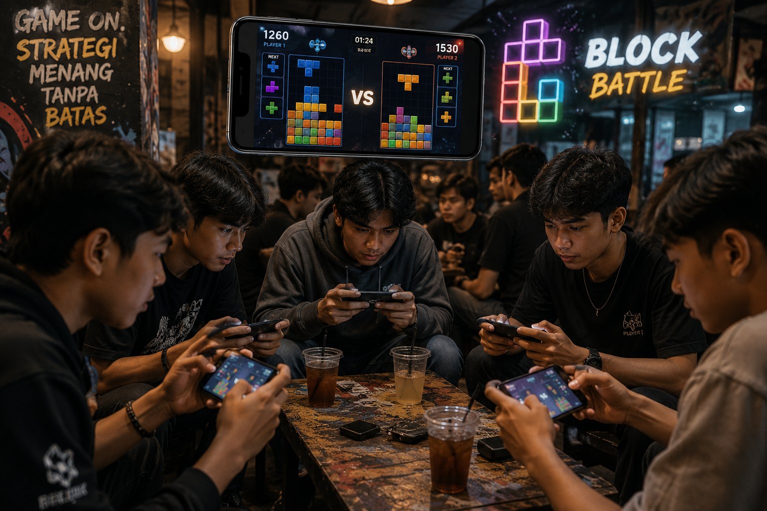 Fenomena Baru Tongkrongan Cowok Era Kini Kompetisi Sengit Adu Strategi Balok di Layar Sentuh