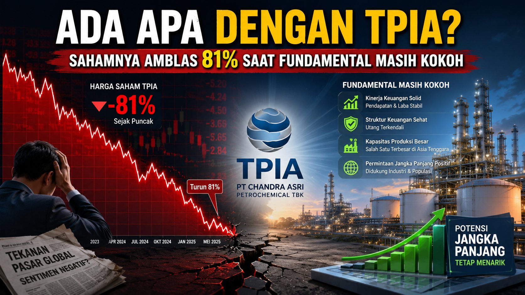 Ada Apa dengan TPIA? Sahamnya Amblas 81% Saat Fundamental Masih Kokoh