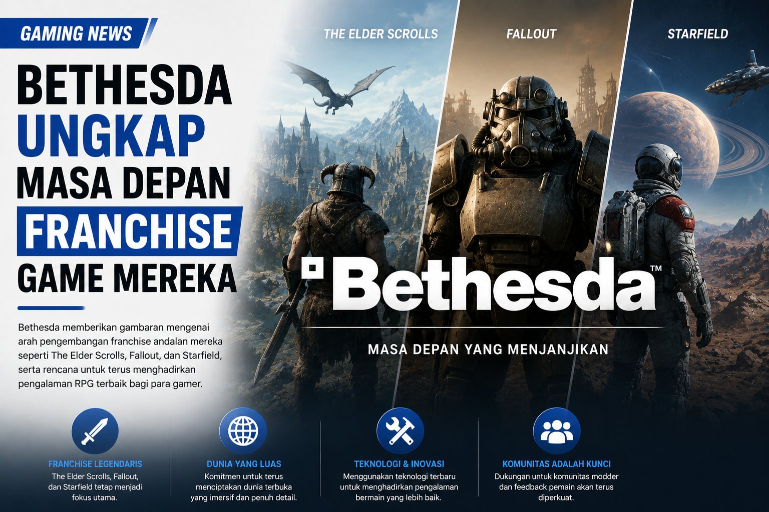 Bethesda Buka Suara Soal Arah Masa Depan Franchise Andalannya, Ini Gambaran yang Diberikan