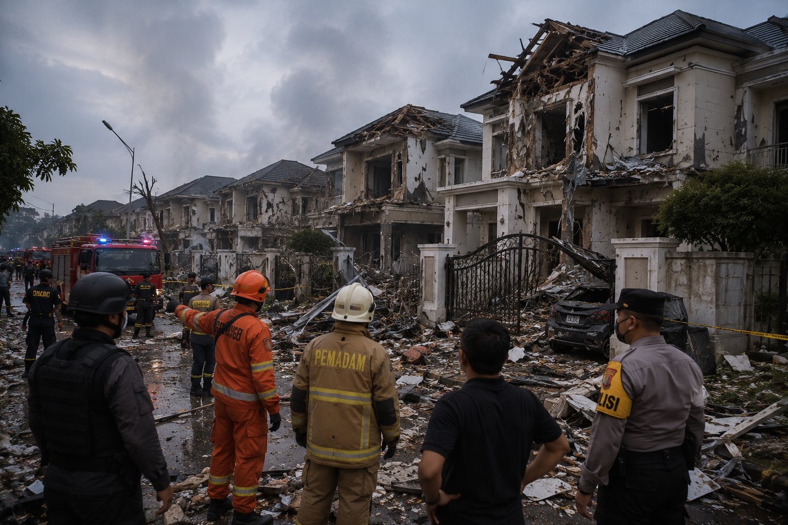 Ledakan Hebat Guncang Perumahan Mewah Grand Polonia Medan, Sedikitnya 7 Rumah Rusak Parah
