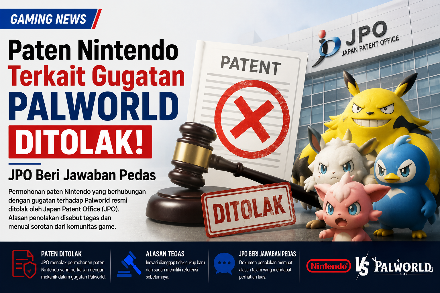 Sengketa Paten Nintendo Kembali Jadi Sorotan, Permohonan Terkait Kasus Palworld Dikabarkan Ditolak Otoritas Jepang