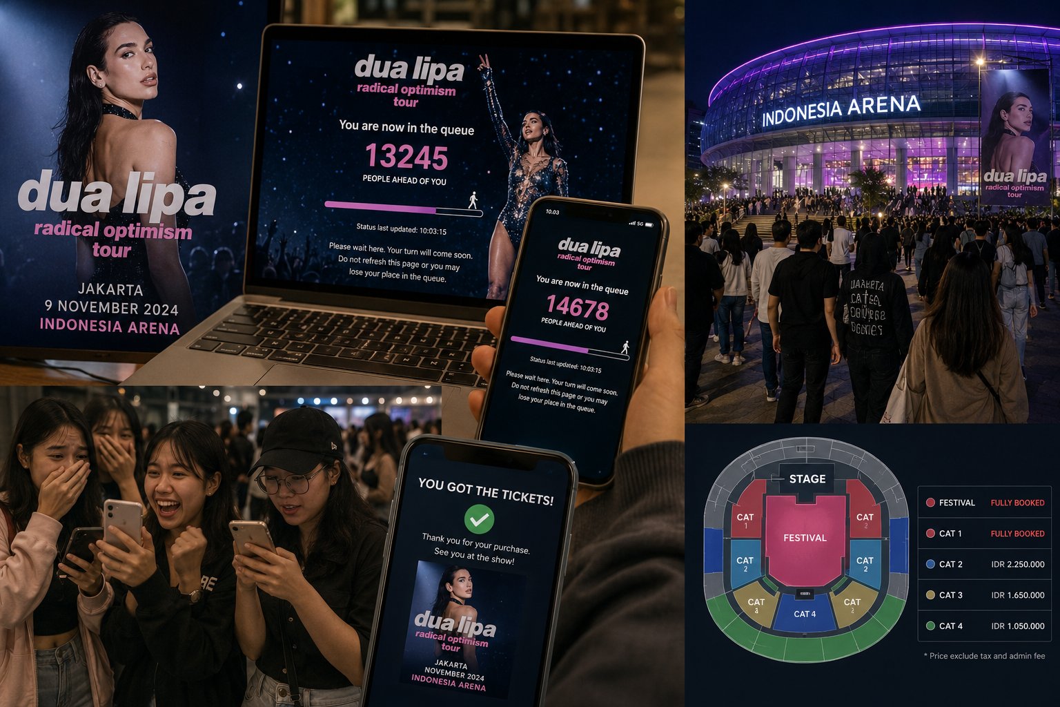 Antrean Virtual Tembus Ribuan Orang, Apa yang Terjadi Saat Tiket Konser Dua Lipa Mulai Dijual?