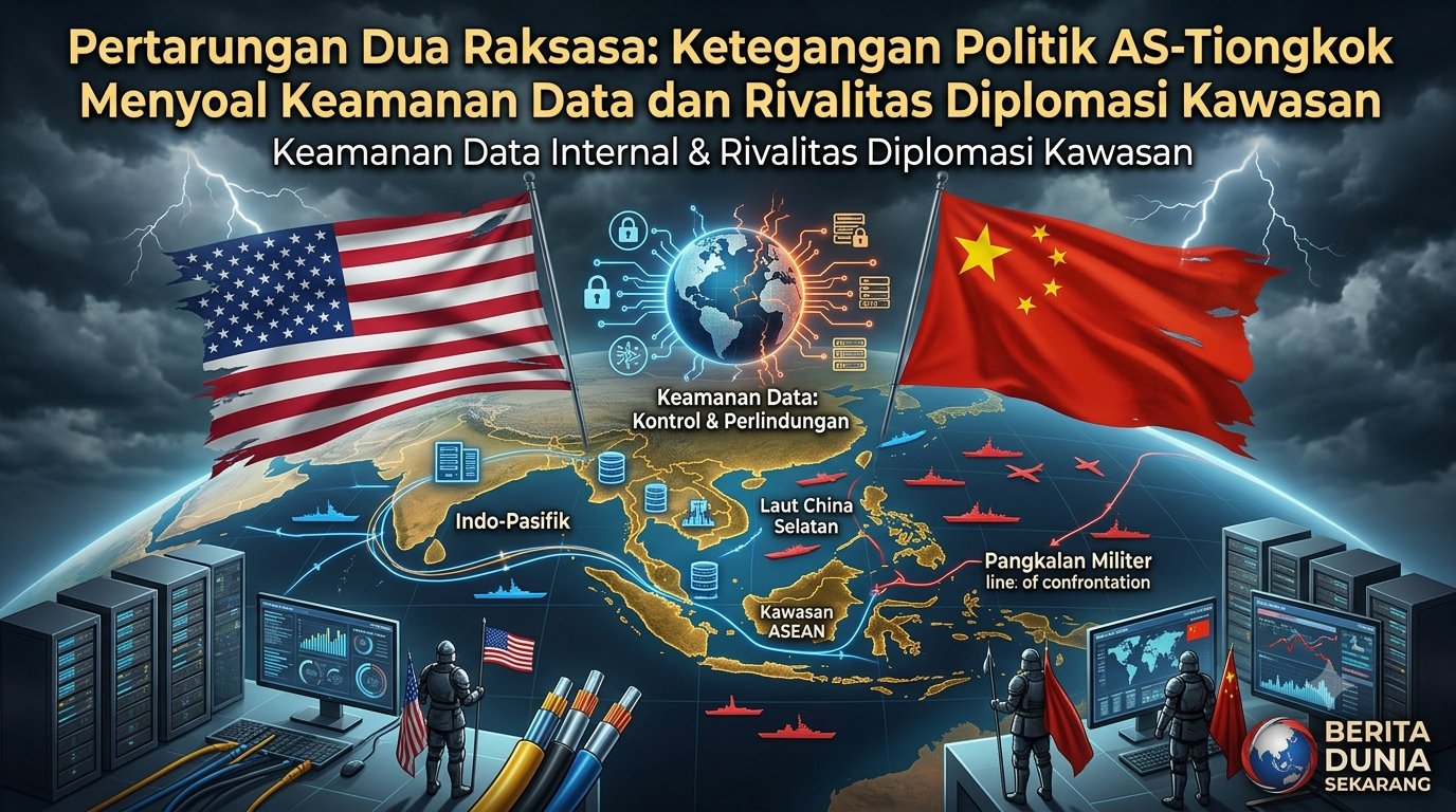 Pertarungan Dua Raksasa Ketegangan Politik AS-Tiongkok Menyoal Keamanan Data dan Rivalitas Diplomasi Kawasan