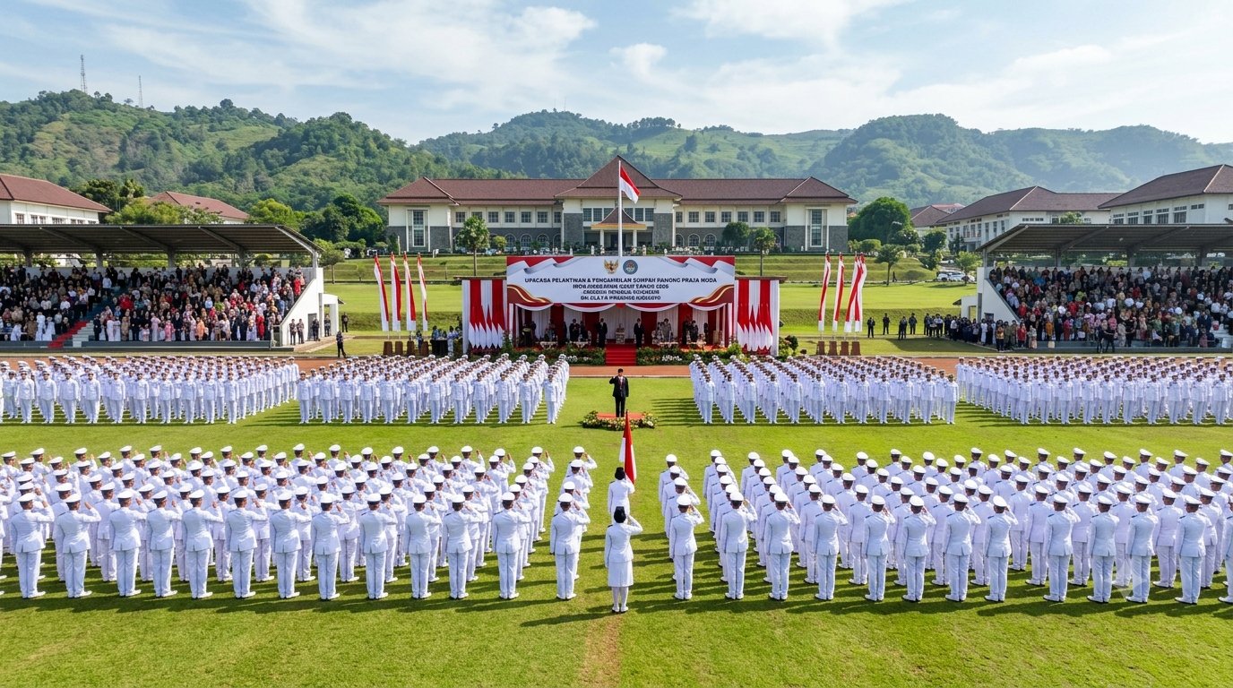 Lantik 1.204 Pamong Praja Muda IPDN, Presiden Prabowo Tegaskan Pentingnya Integritas dan Pelayanan Tulus