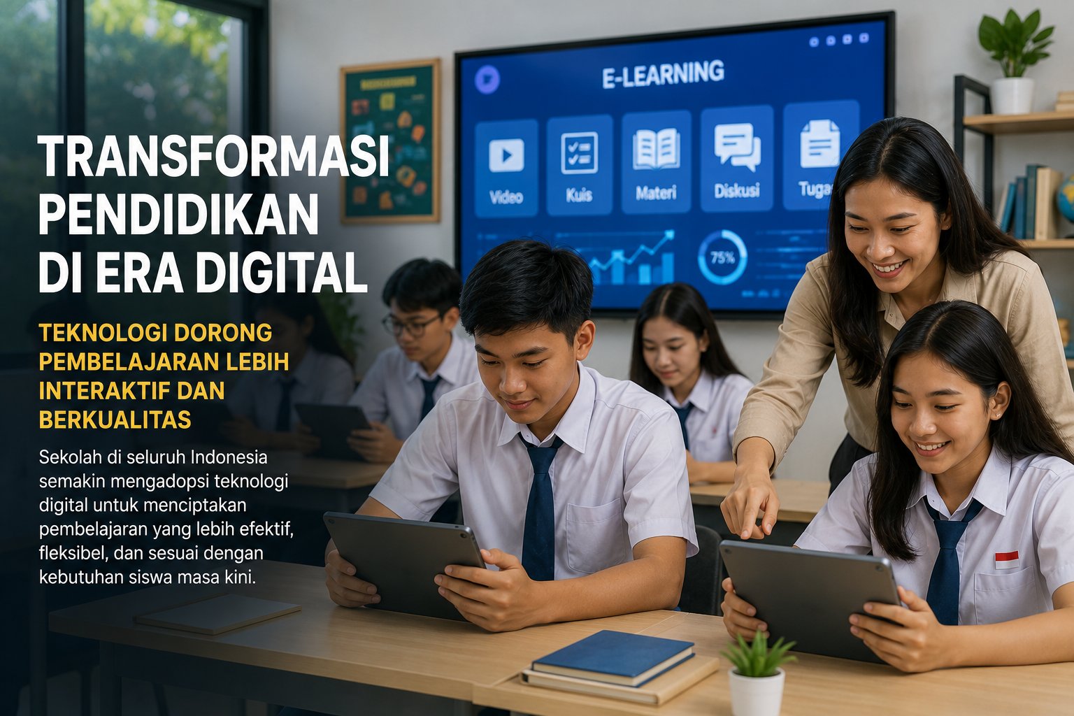 Transformasi Digital Sekolah Semakin Pesat, Pembelajaran Berbasis Teknologi Jadi Standar Baru