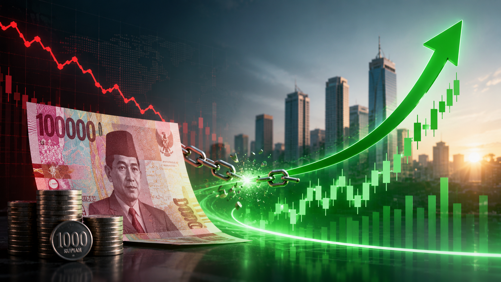 Rupiah Lepas dari Jerat Pelemahan dan Tembus Zona Hijau