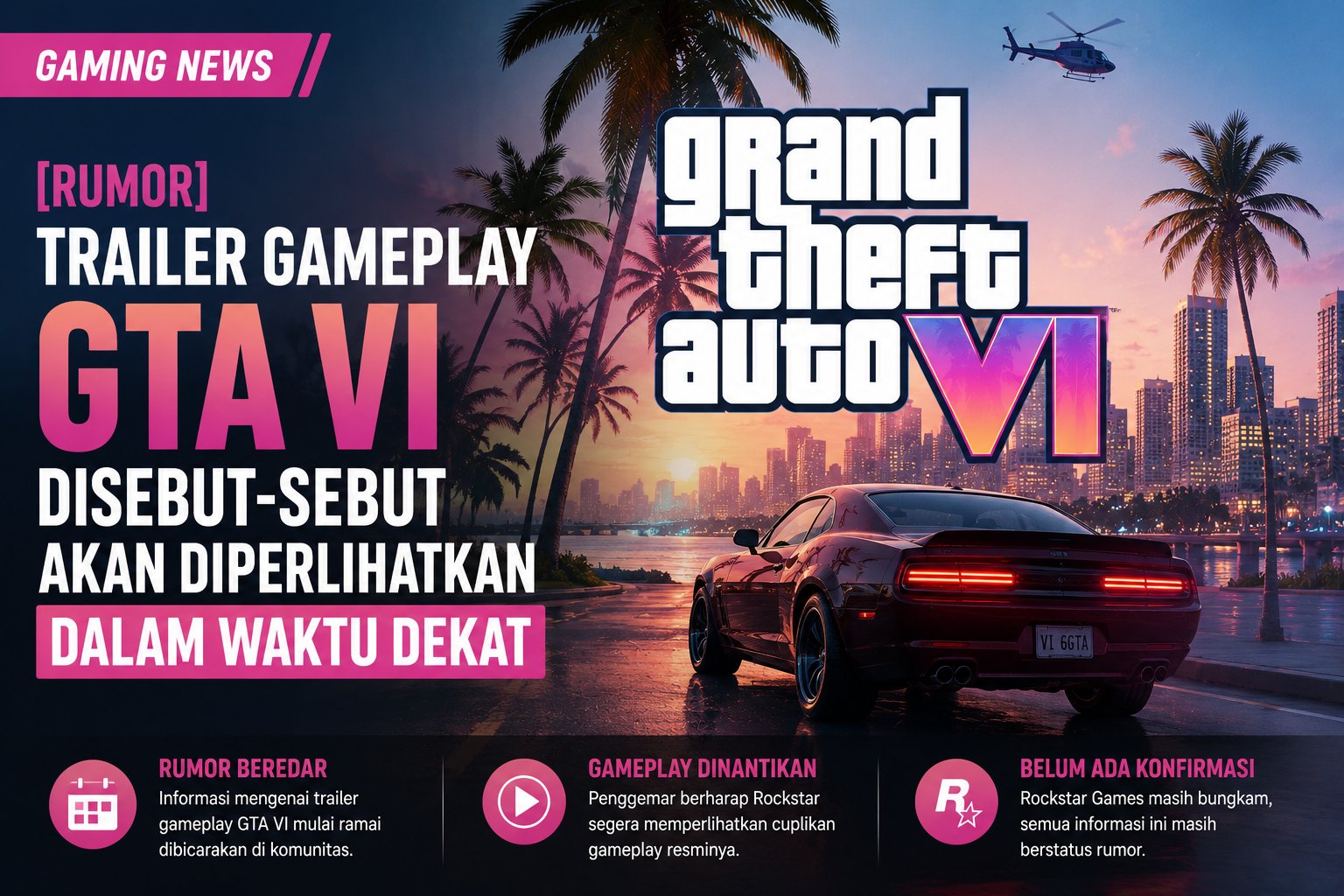 Rumor Baru: Gameplay GTA VI Dikabarkan Segera Dipamerkan, Komunitas Mulai Berspekulasi