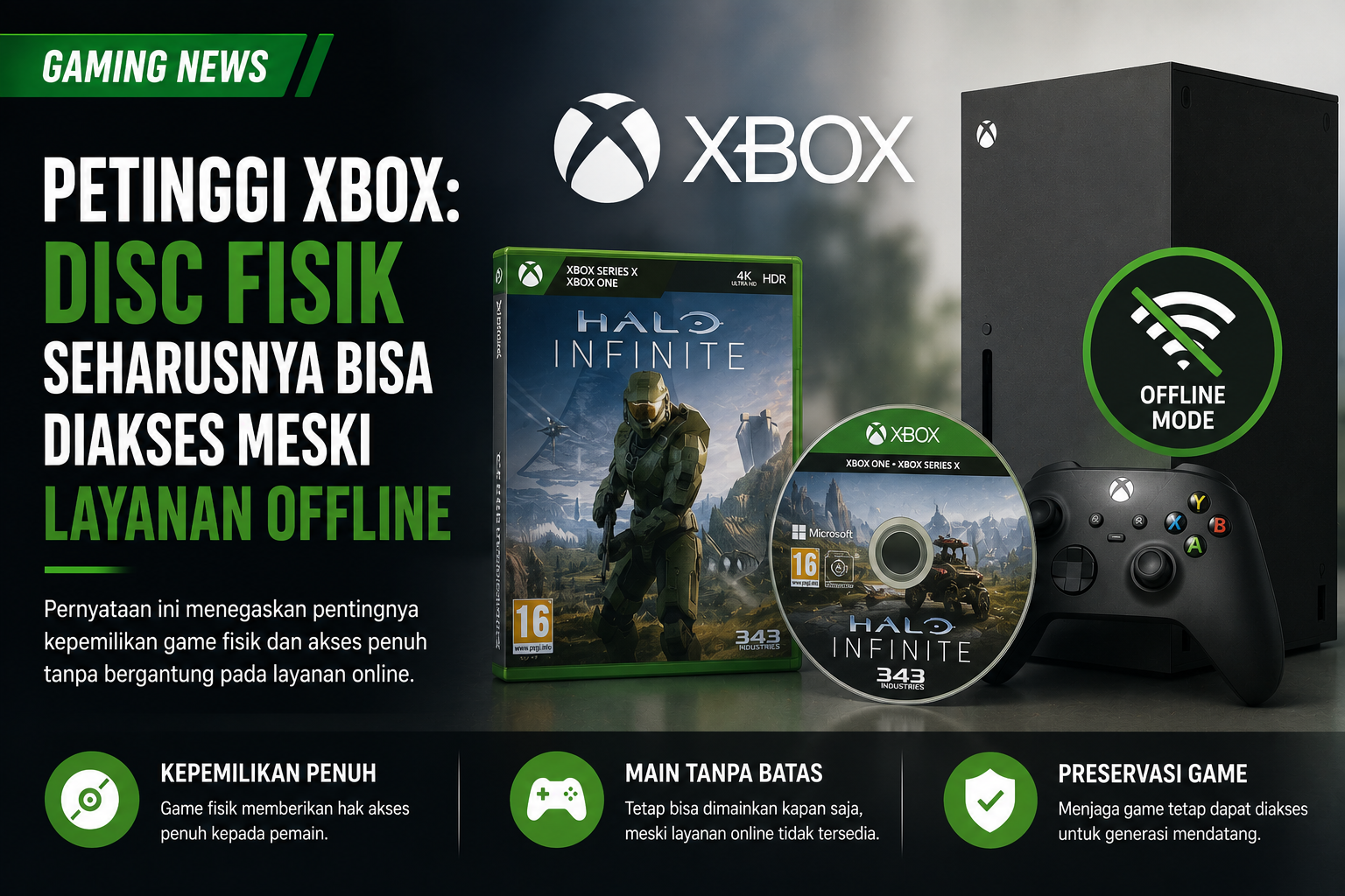 Bos Xbox Soroti Pentingnya Game Fisik Tetap Bisa Dimainkan Saat Layanan Online Tidak Aktif