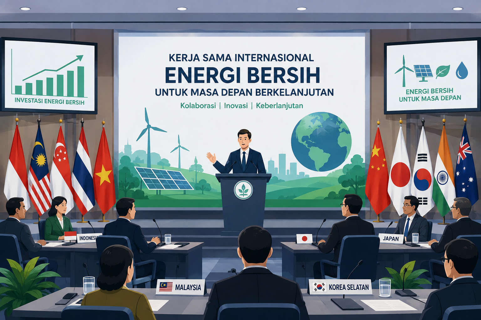 Negara-Negara Asia Perkuat Kerja Sama Energi Bersih untuk Hadapi Tantangan Iklim Global