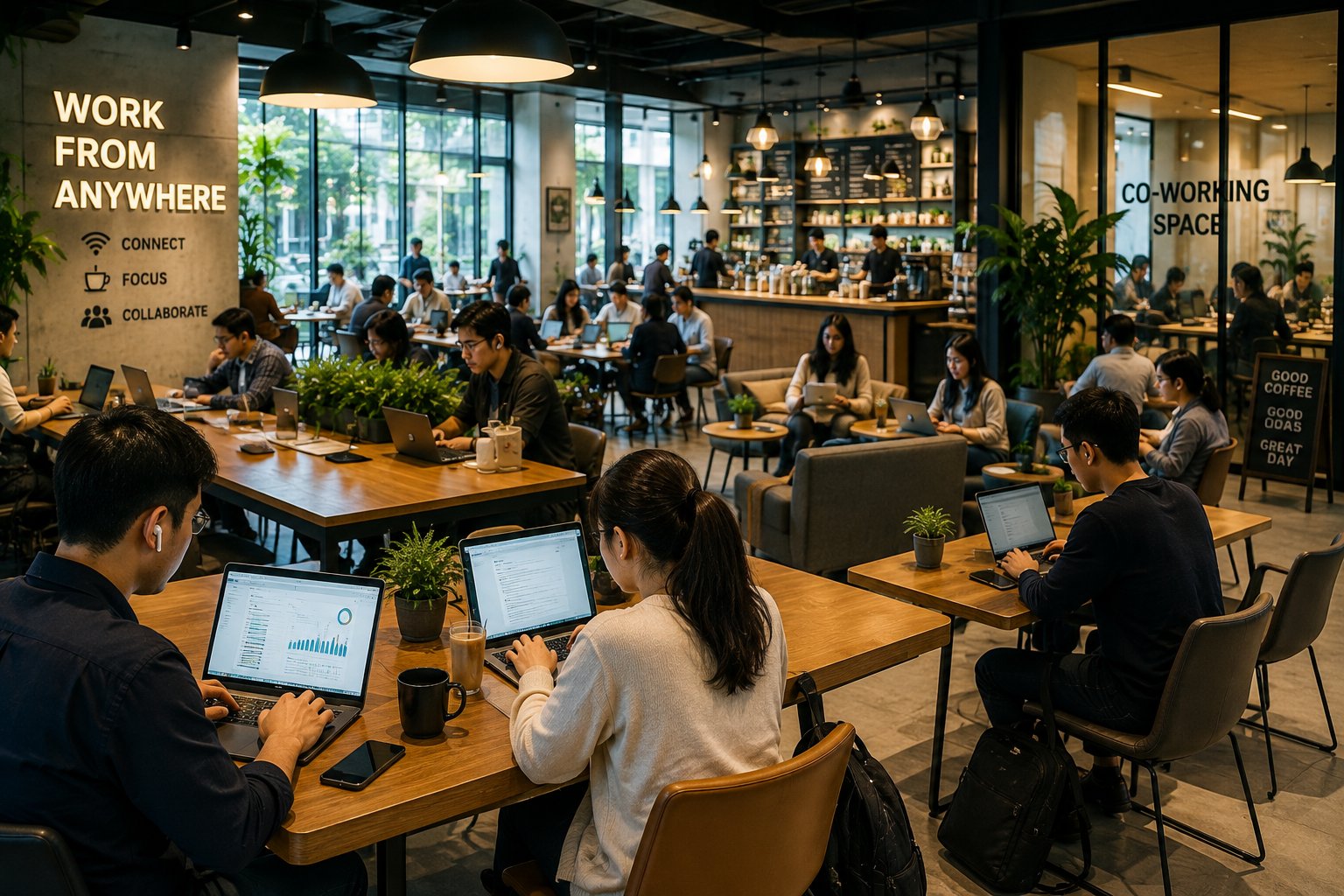 Work From Anywhere Jadi Tren Baru, Kafe dan Co-Working Space Semakin Ramai