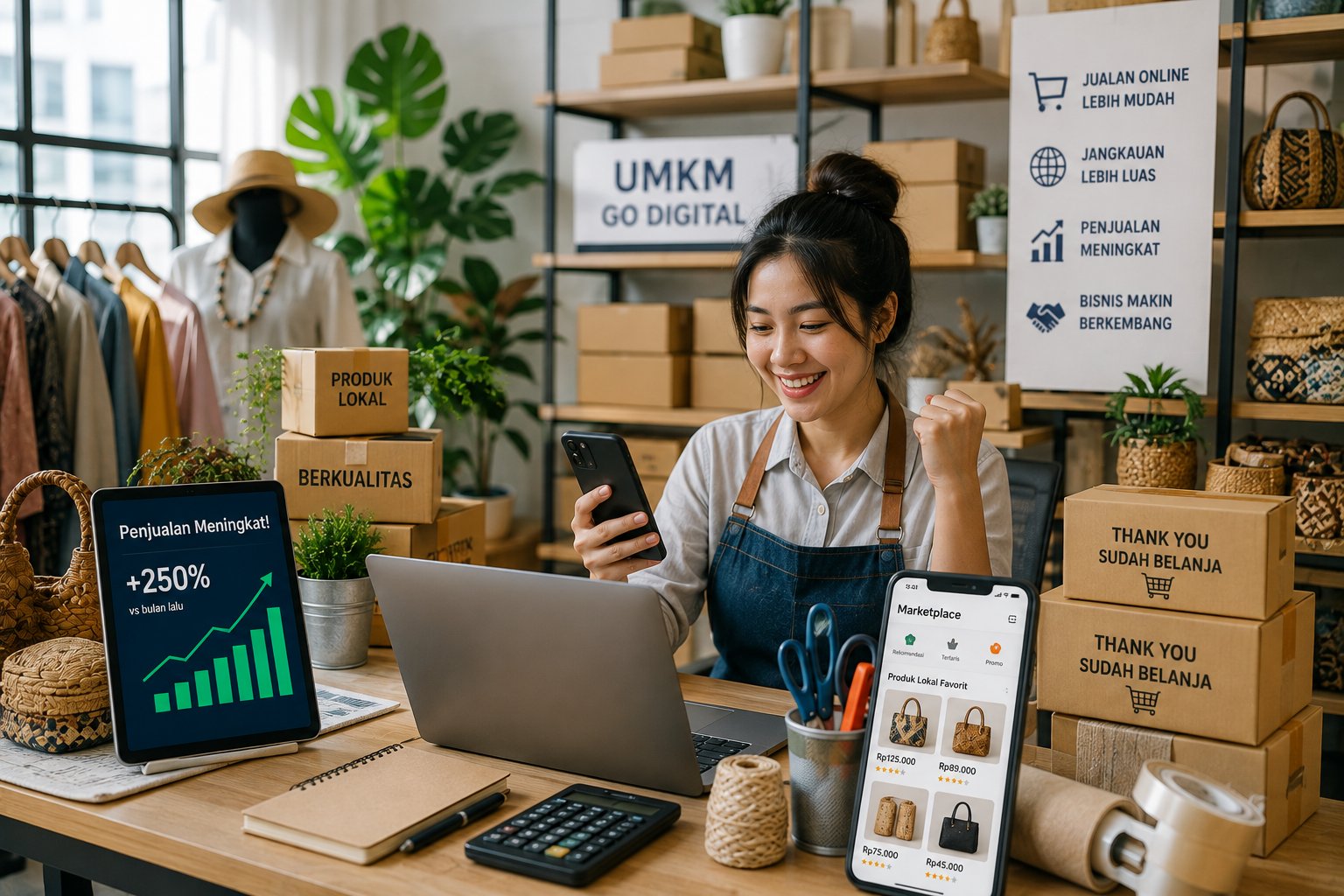 UMKM Go Digital Semakin Berkembang, Penjualan Produk Lokal Melonjak Lewat Marketplace
