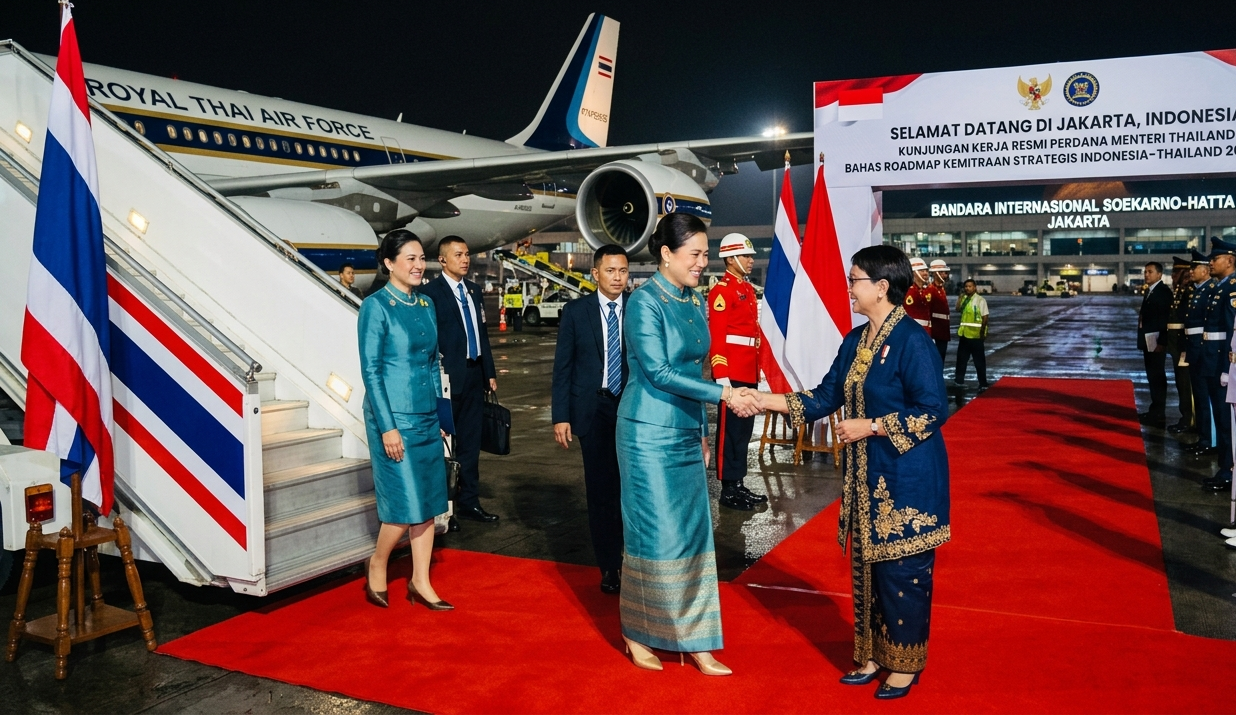 Perkuat Hubungan Bilateral, PM Thailand Tiba di Jakarta Bahas Roadmap Kemitraan Strategis 2026–2030
