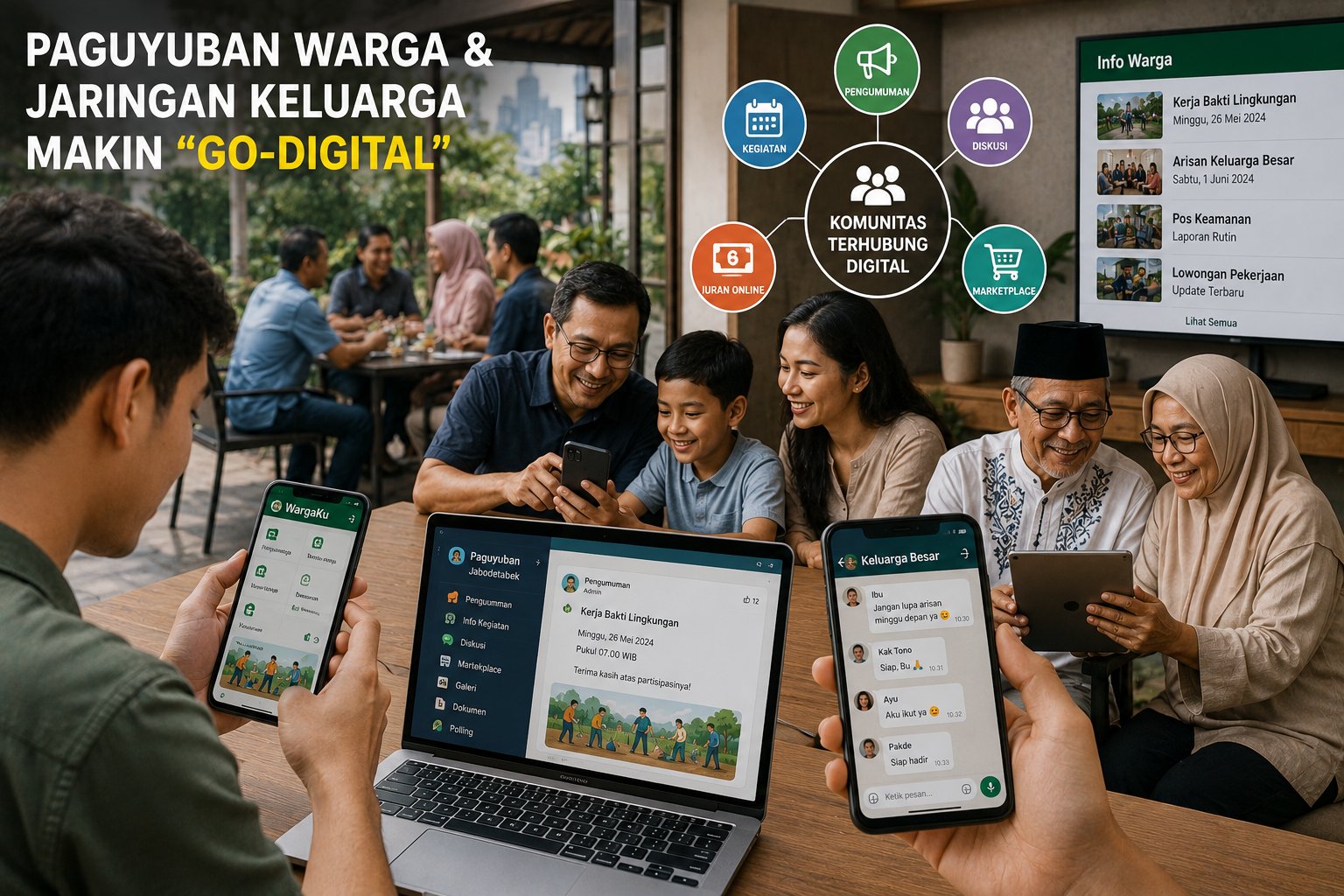 Paguyuban Warga dan Jaringan Keluarga di Jabodetabek Makin "Go-Digital"