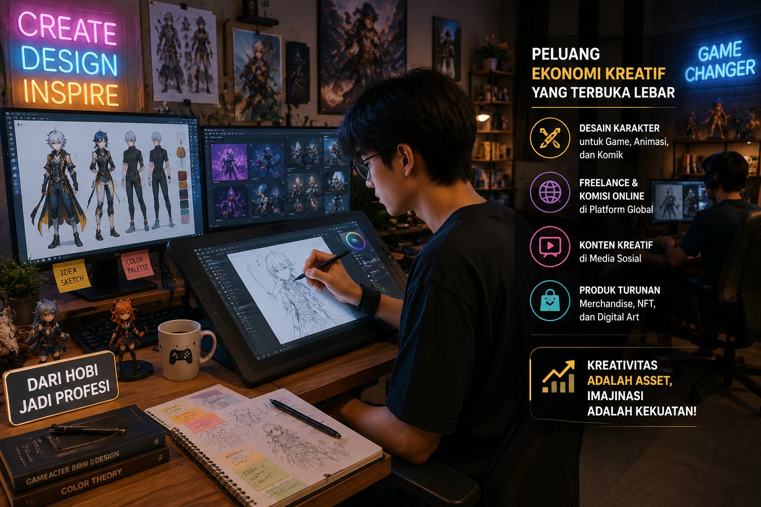 Dari Hobi Jadi Profesi: Tren Desain Estetika Karakter Game Buka Peluang Ekonomi Kreatif Baru