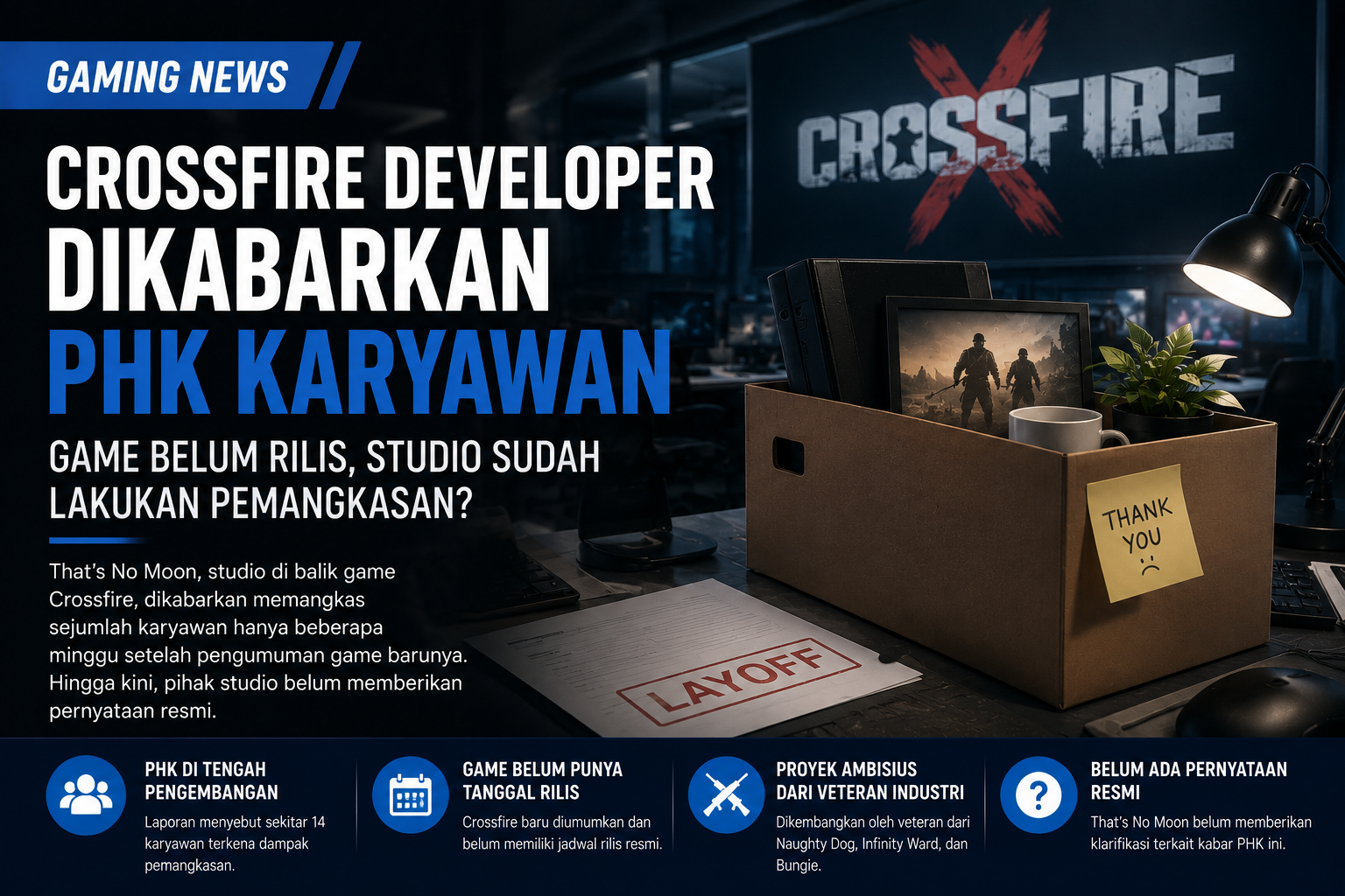 Baru Diperkenalkan, Developer Crossfire Dikabarkan Sudah Pangkas Sejumlah Karyawan