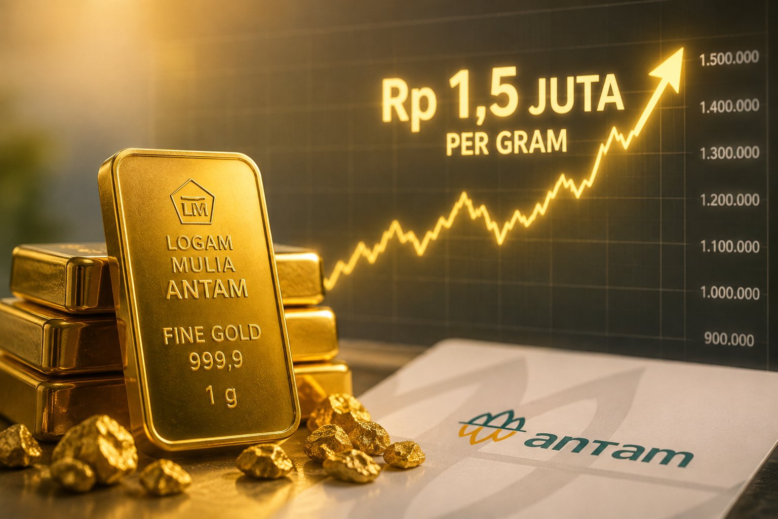 Harga Emas Antam Diprediksi Tembus Rp 1,5 Juta per Gram pada Pekan Depan