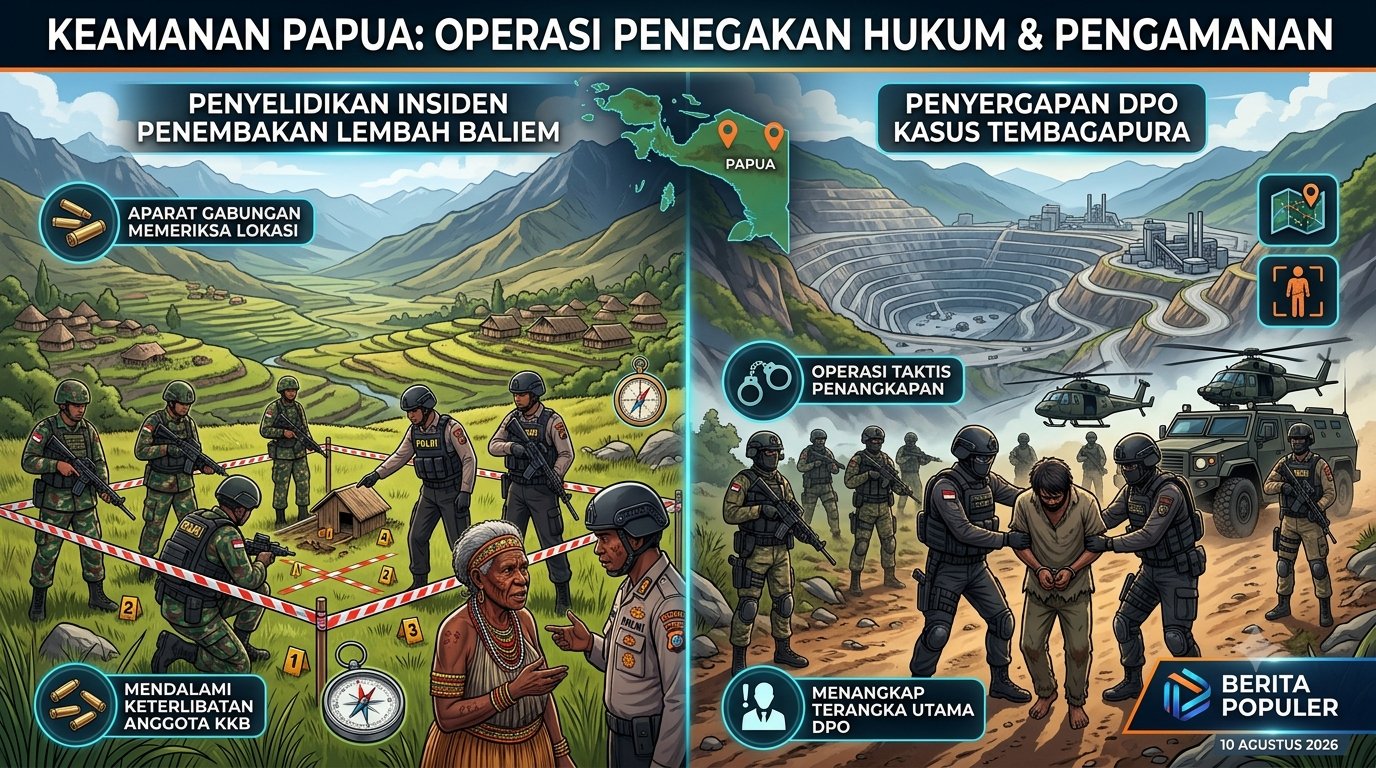Keamanan Papua Aparat gabungan mendalami keterlibatan anggota KKB terkait insiden penembakan di kawasan Lembah Baliem dan melakukan penyergapan terhadap DPO kasus penembakan di Tembagapura