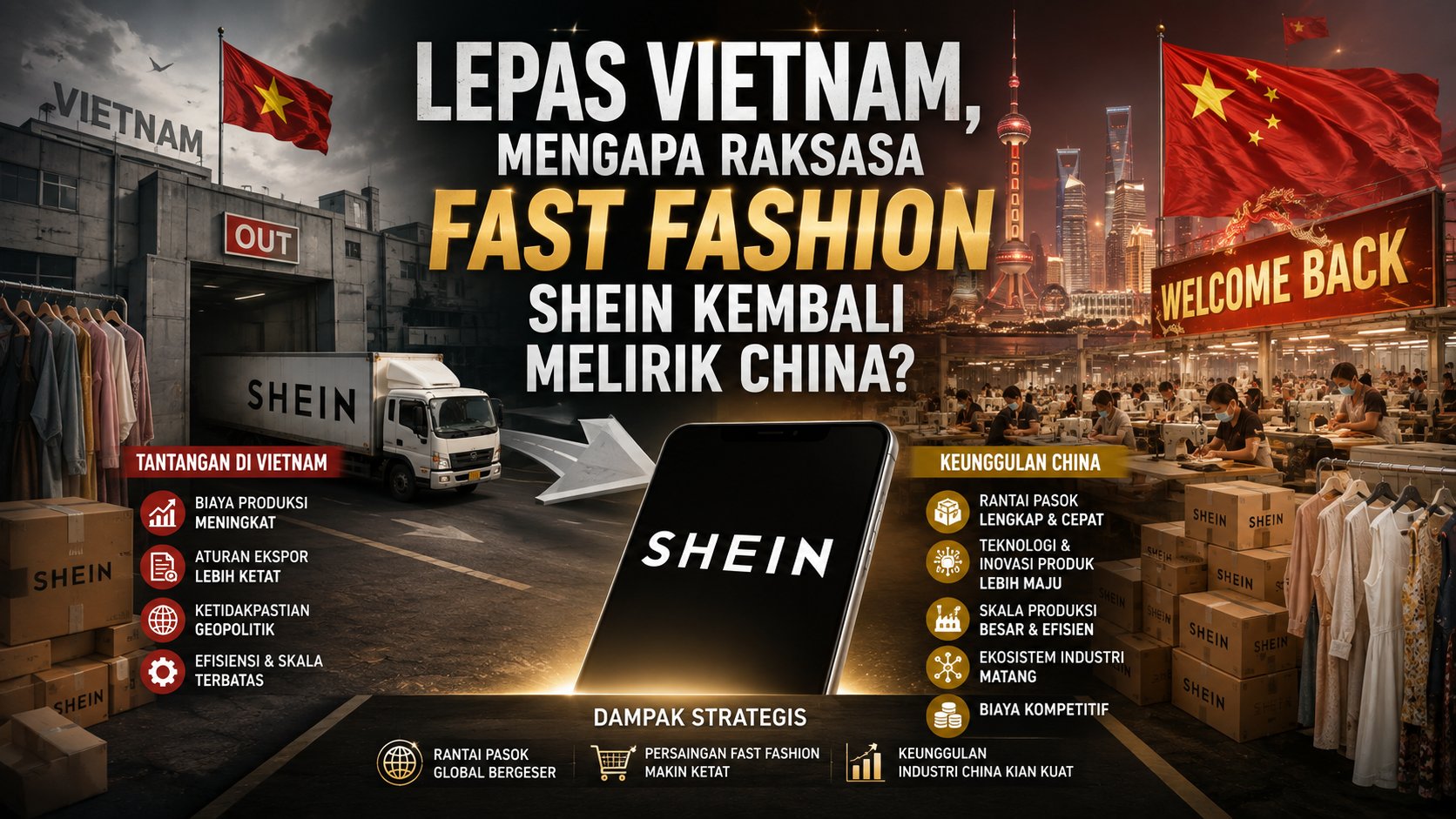 Lepas Vietnam, Mengapa Raksasa Fast Fashion Shein Kembali Melirik China?