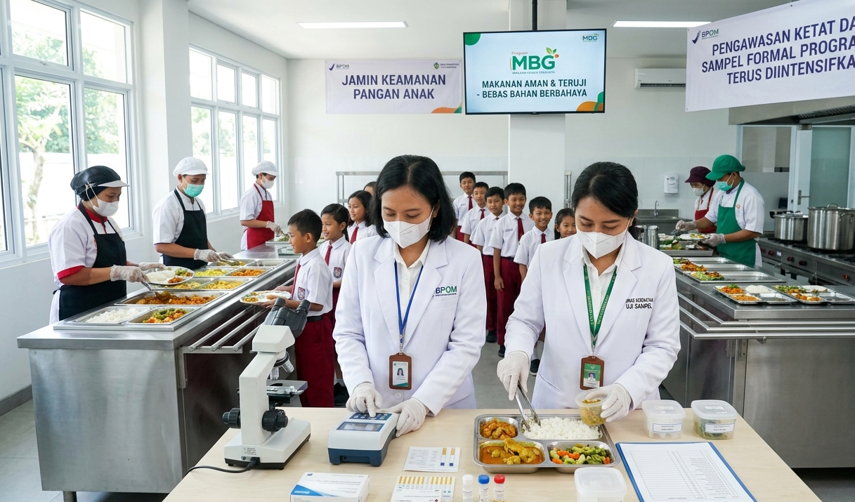 Jamin Keamanan Pangan Anak, Pengawasan Ketat dan Uji Sampel Formal Program MBG Terus Diintensifkan