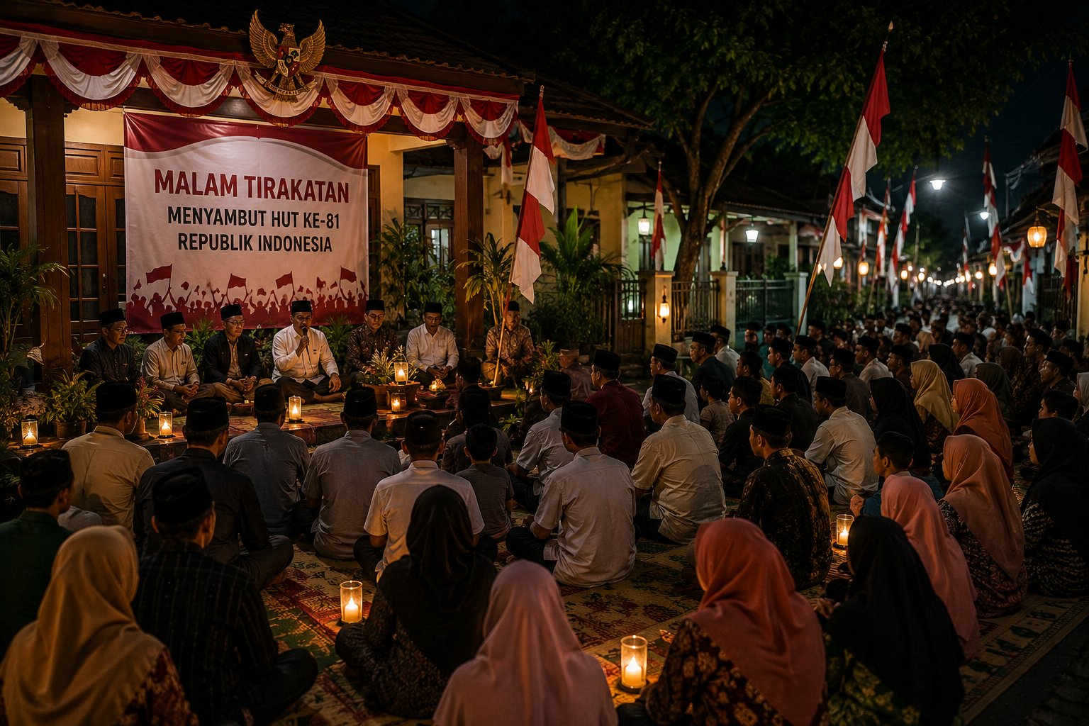 Malam Ini, Ribuan Warga Akan Gelar Malam Tirakatan Sambut HUT ke-81 Republik Indonesia