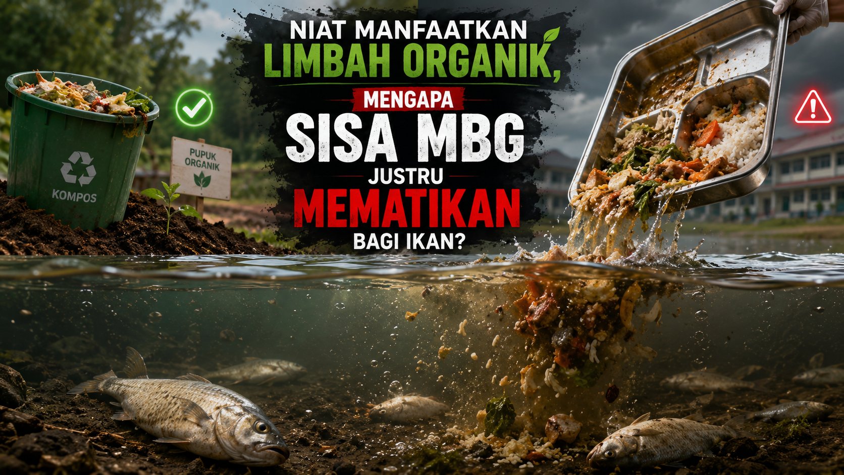 Niat Manfaatkan Limbah Organik, Mengapa Sisa MBG Justru Mematikan Bagi Ikan?