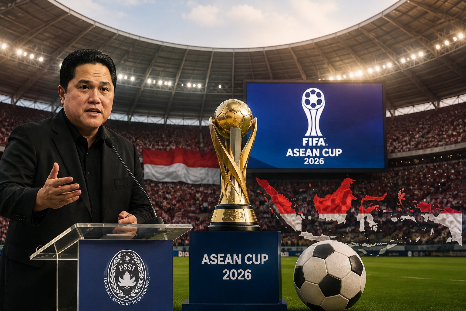 Indonesia Siap Jadi Tuan Rumah FIFA ASEAN Cup 2026, Erick Thohir Sebut Momentum Bersejarah