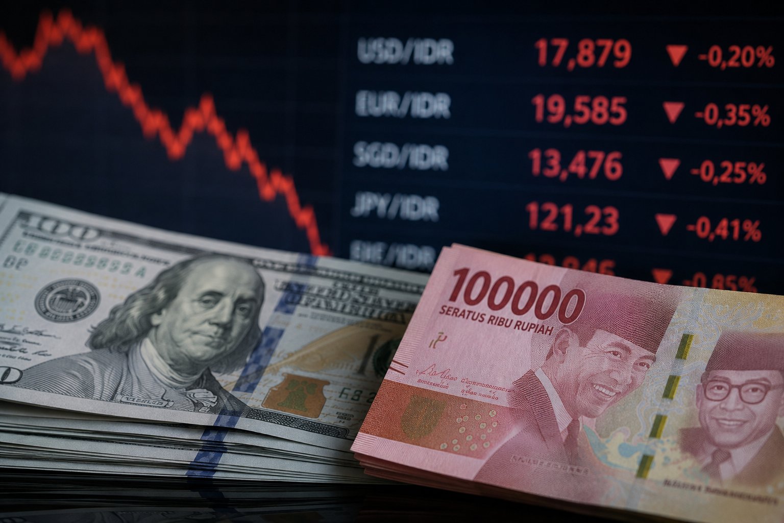 Rupiah Melemah ke Rp17.879 per Dolar AS, Pasar Masih Cermati Sentimen Global