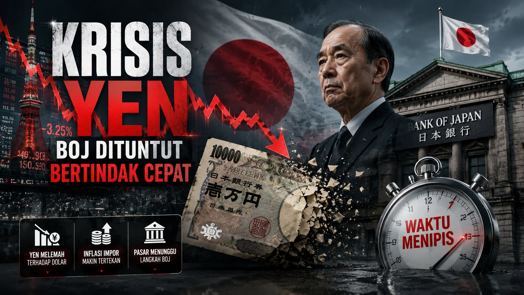 Krisis Yen, BOJ Dituntut Bertindak Cepat