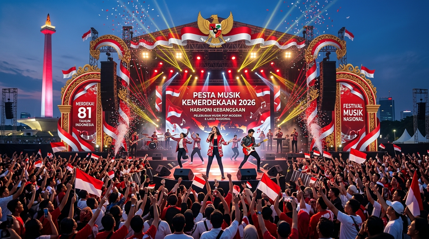 Harmoni Kebangsaan di Panggung Pesta Musik Kemerdekaan 2026 Peleburan Musik Pop Modern dan Lagu Nasional