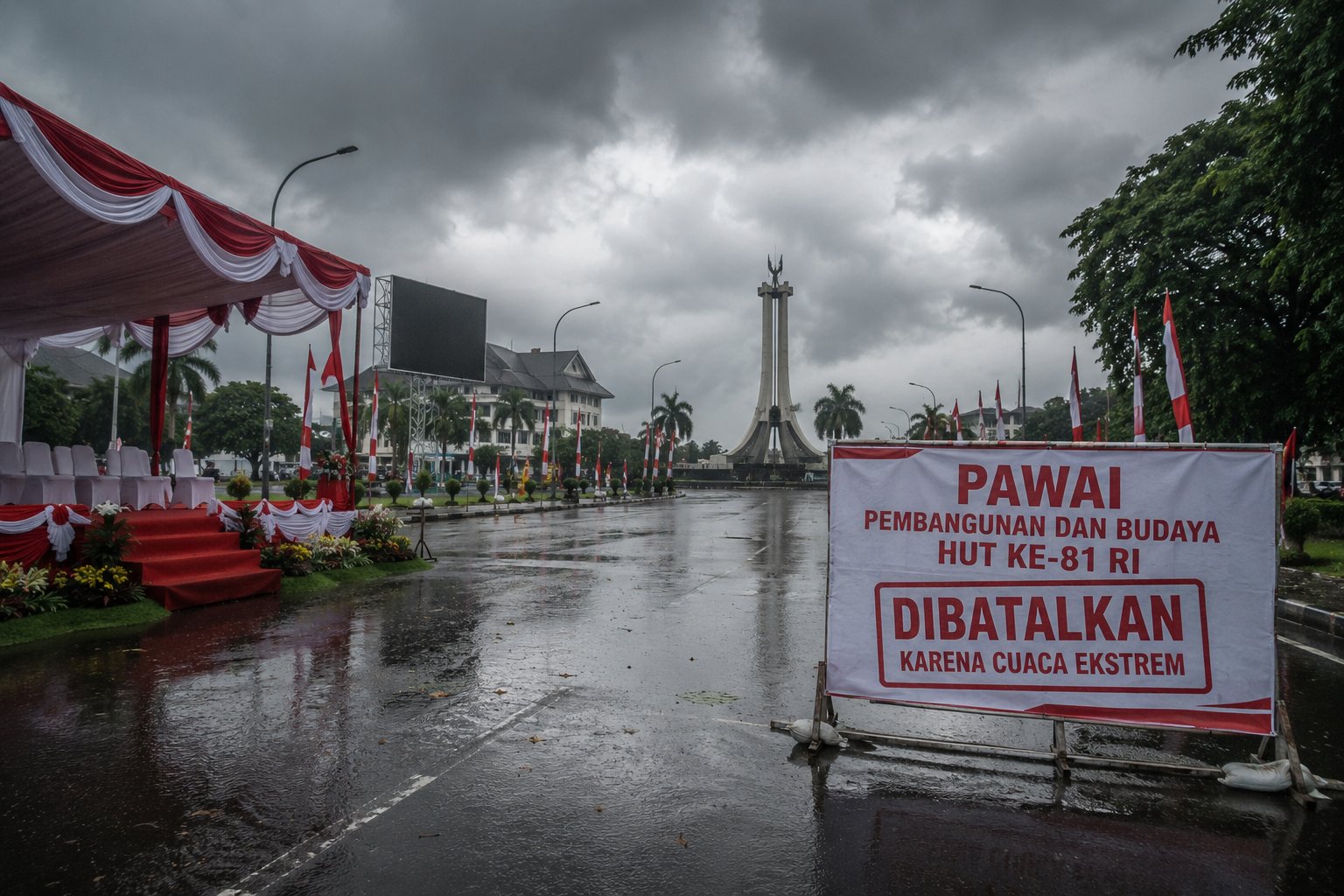Pawai Pembangunan dan Budaya HUT ke-81 RI di Kukar Dibatalkan karena Cuaca Ekstrem