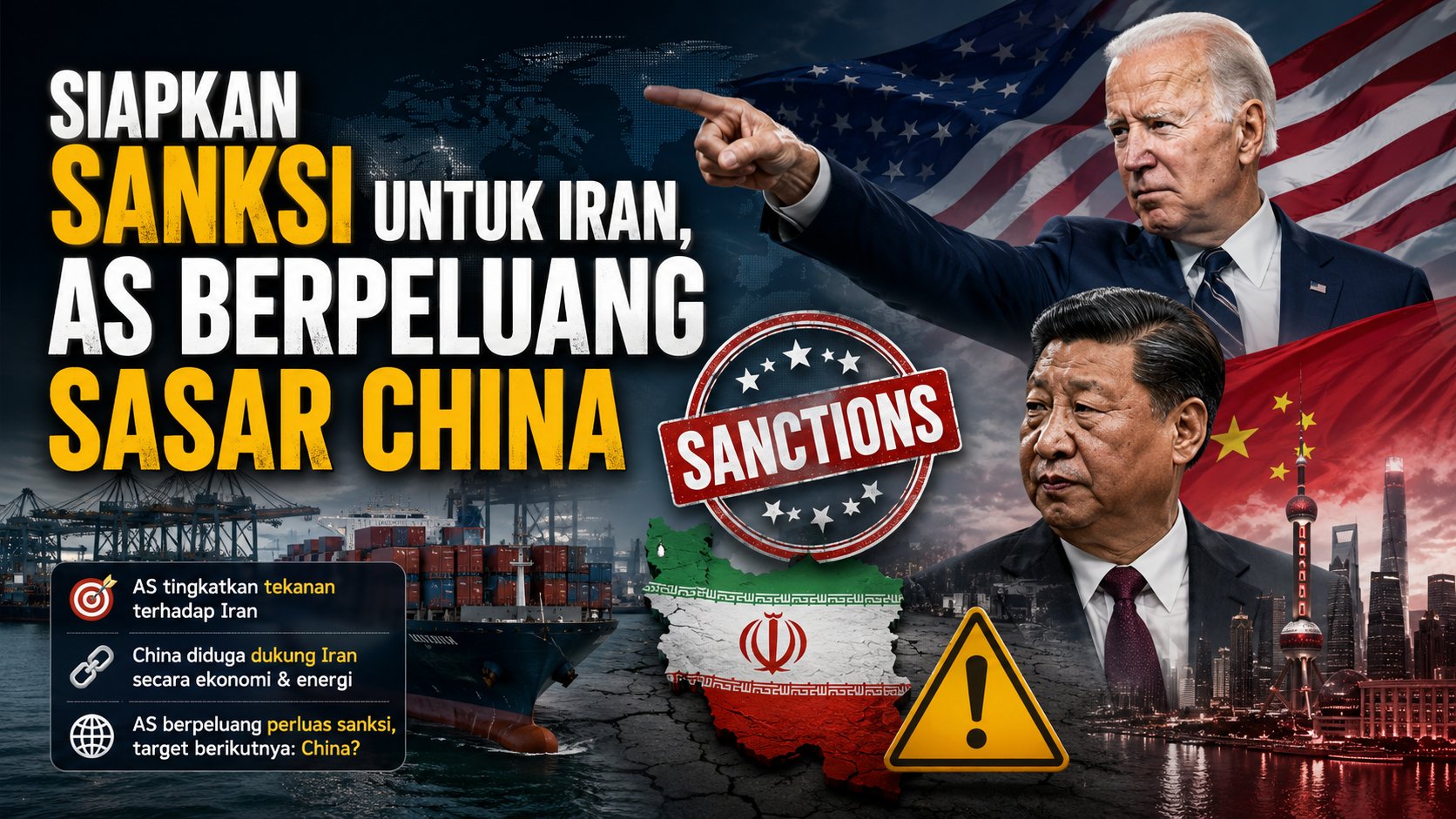 Siapkan Sanksi untuk Iran, AS Berpeluang Sasar China