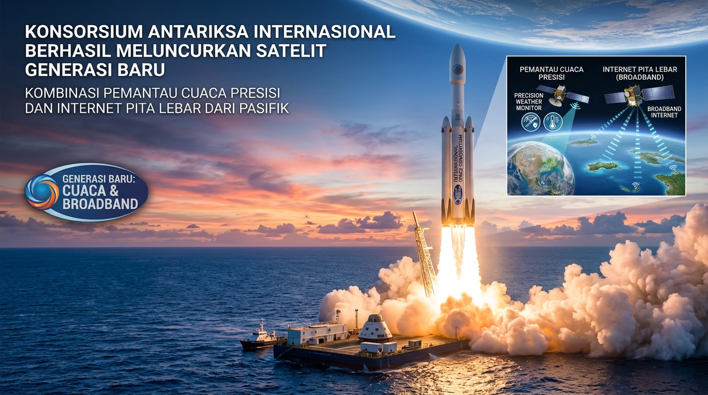 Konsorsium Antariksa Internasional Berhasil Meluncurkan Satelit Generasi Baru Kombinasi Pemantau Cuaca Presisi dan Internet Pita Lebar dari Pasifik