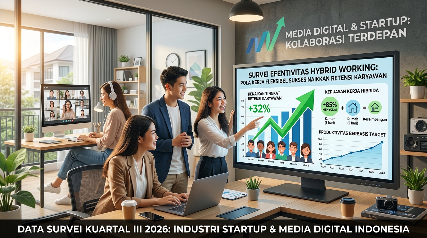 Survei Efektivitas Hybrid Working Pola Kerja Fleksibel Sukses Naikkan Retensi Karyawan di Industri Startup dan Media Digital
