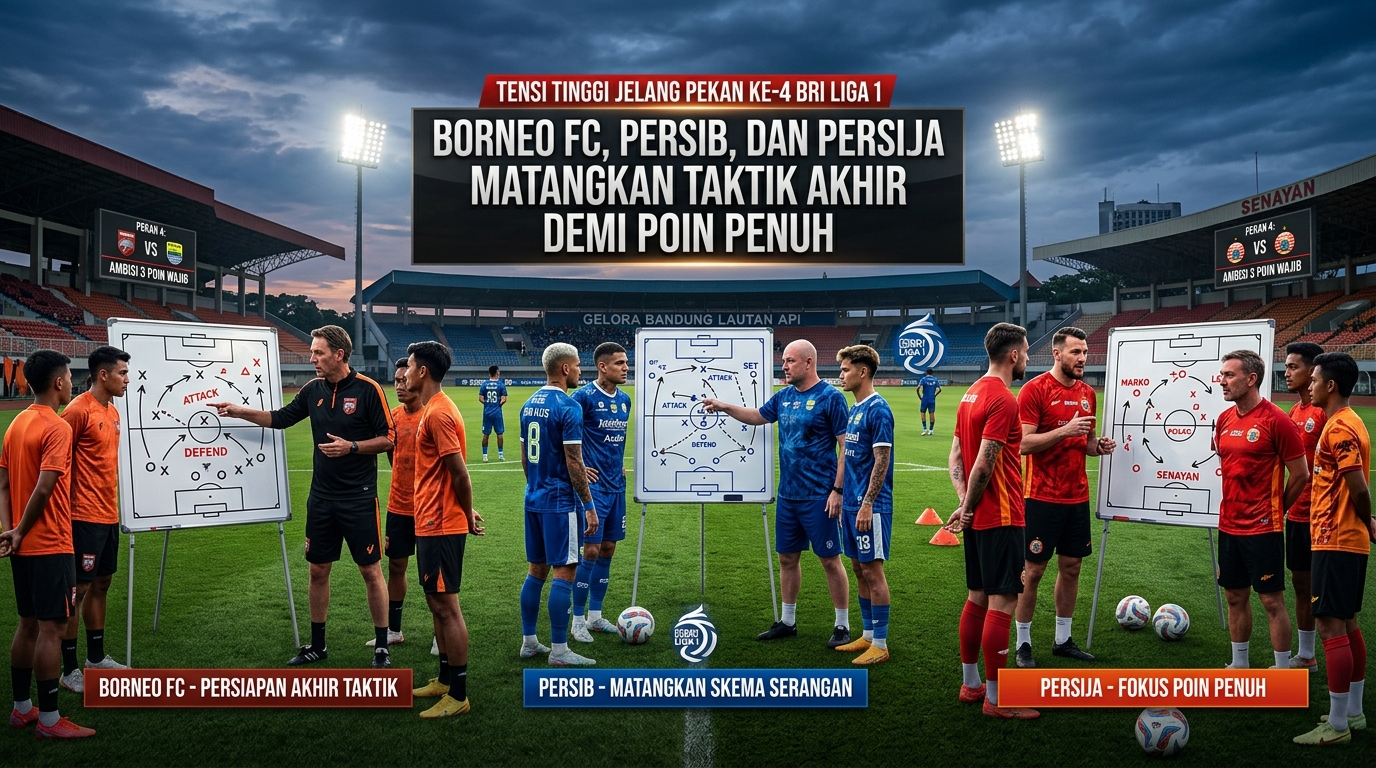 Tensi Tinggi Jelang Pekan Ke-4 BRI Liga 1 Borneo FC, Persib, dan Persija Matangkan Taktik Akhir Demi Poin Penuh
