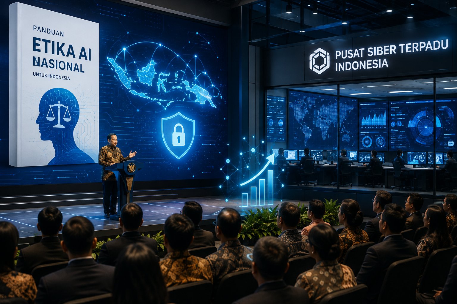 Pemerintah Luncurkan Panduan Etika AI Nasional dan Pusat Siber Terpadu Guna Perkuat Ekonomi Digital