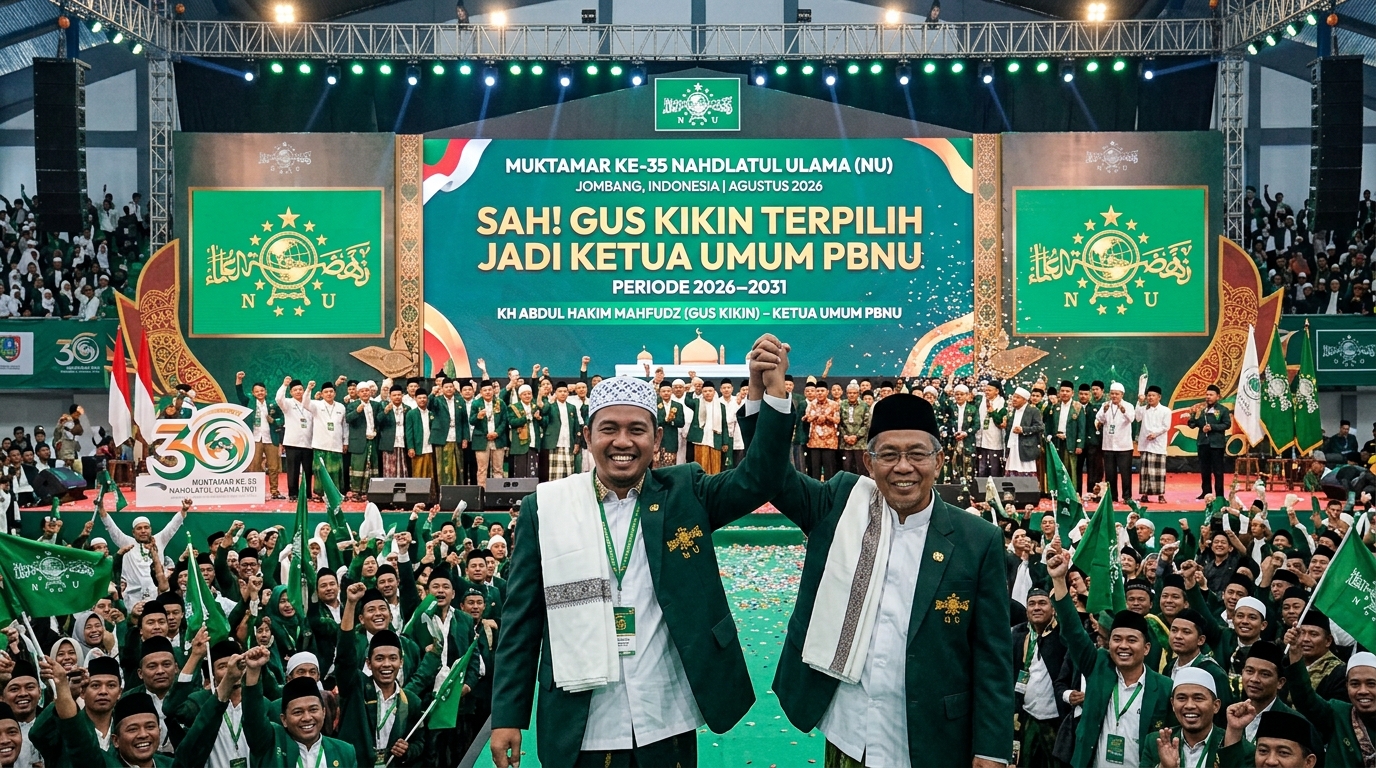 Sah! Gus Kikin Terpilih Jadi Ketua Umum PBNU 2026–2031 pada Muktamar ke-35 NU di Jombang